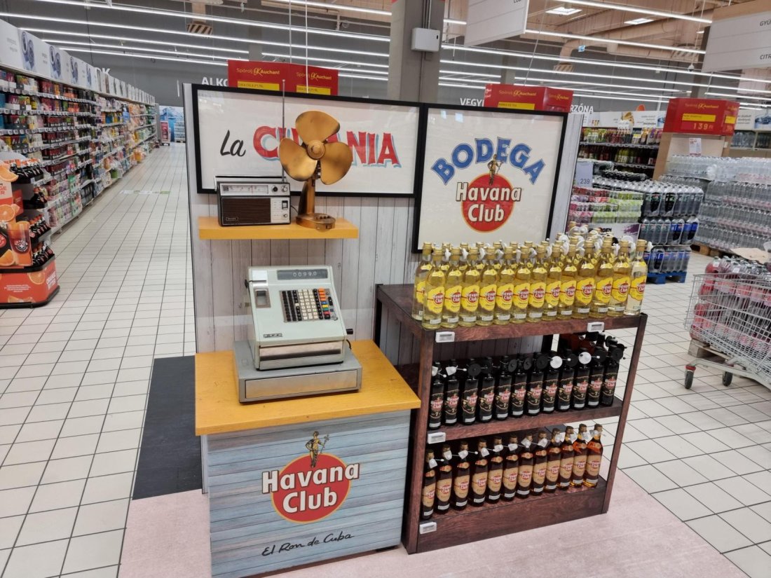 HavanaClub rum márka a&nbsp;Shop-in-Shop másik oldalán